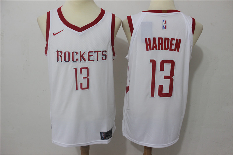 Men Houston Rockets #13 Harden White Game Nike NBA Jerseys->->NBA Jersey
